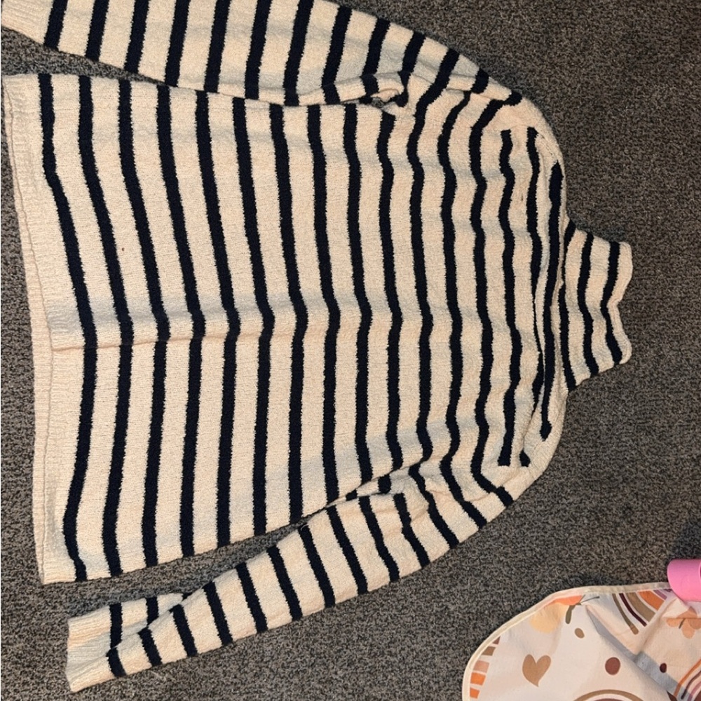 J Crew Striped Turtleneck Sweater - Black and Cream - Picture 2 of 3
